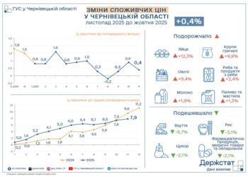 Продукти на Буковині з початку року подорожчали майже на 8%
